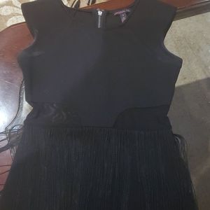 Black fringe dress